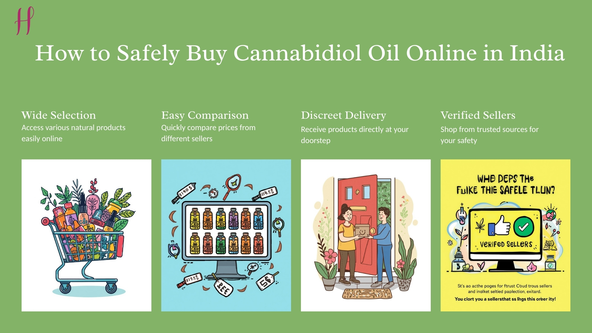 nfographic: Features wide selection, price comparison, discreet home delivery, and verified safe sellers in India.